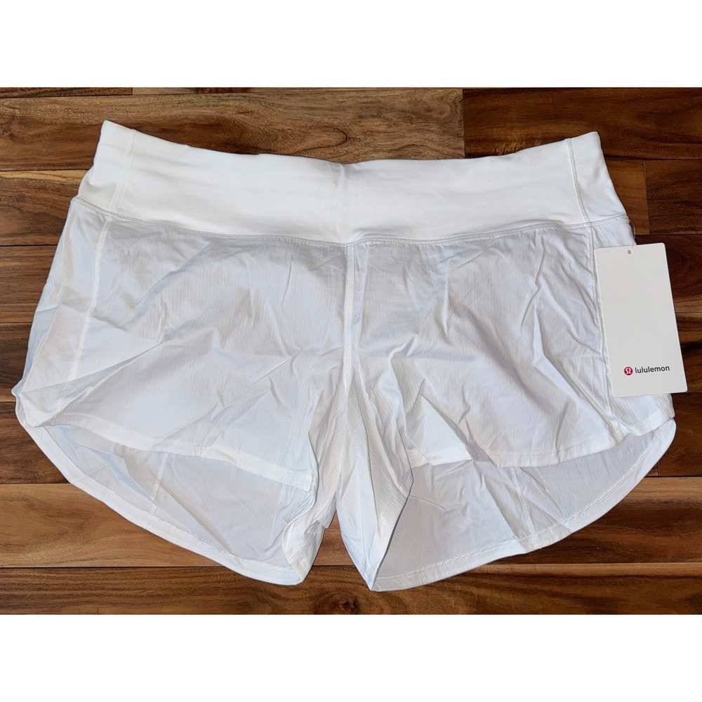 Lululemon Speed Up Mid-Rise Lined Short 4 White Size 14